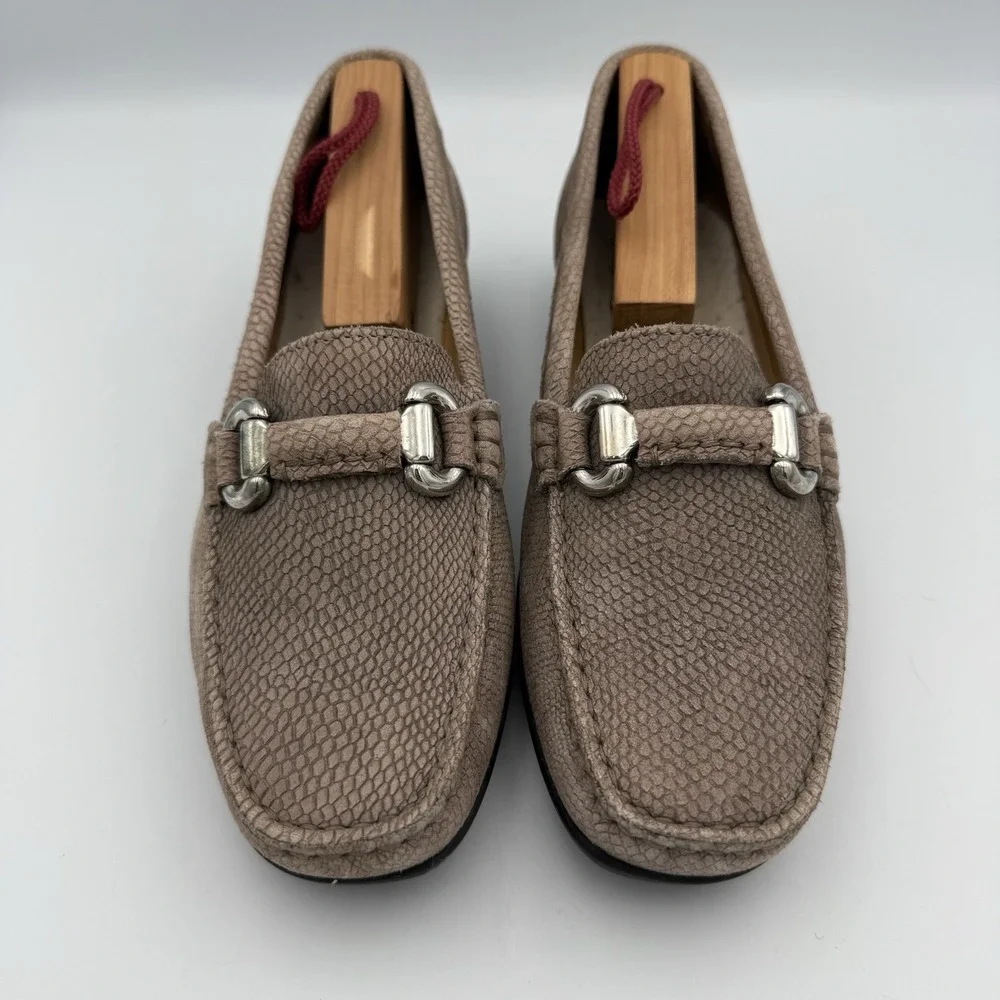 MEPHISTO Cool Air Suede Slip On‎ Loafers Comfort Taupe Tan Women's Size 7.5